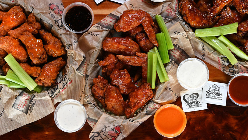 3 Different plates of wings