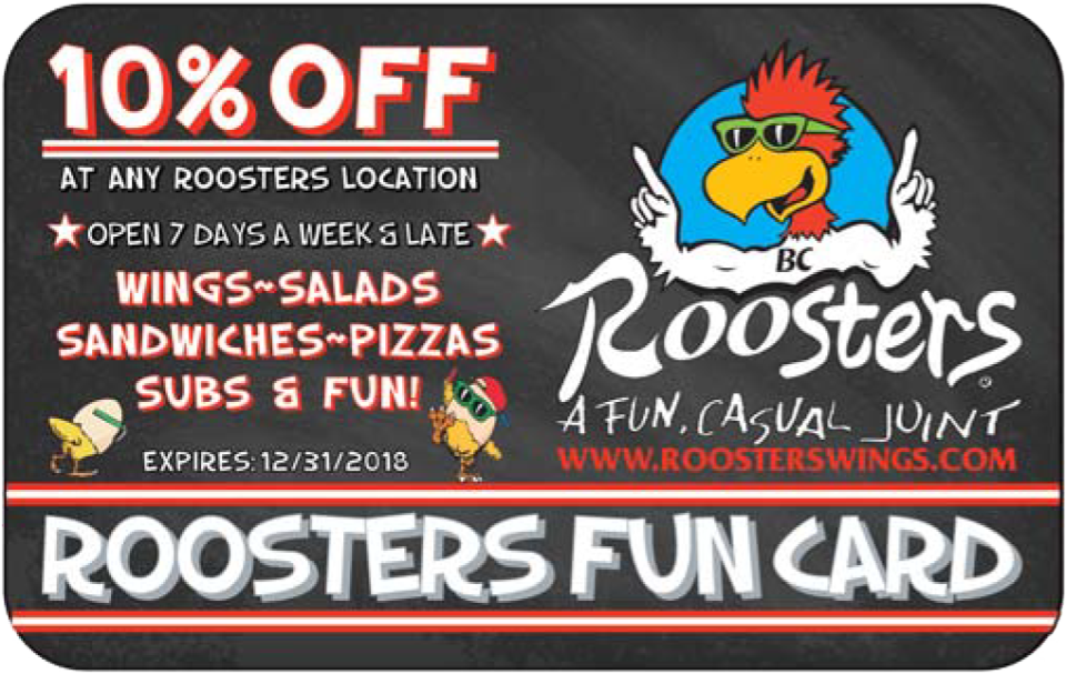 Roosters Fun Card